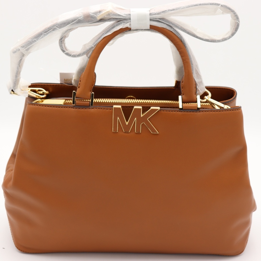Michael Kors Brown Leather Florence Satchel Bag